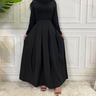 2195#Faldas Largas Mujer Pleated A Line Long Skirt Abayas - Premium  from Chaomeng Store - Just $29.90! Shop now at CHAOMENG MUSLIM SHOP