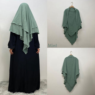 2307# Crepe Khimar Scarves Fashion Muslim - Premium 服装 from CHAOMENG - Just $12.90! Shop now at CHAOMENG MUSLIM SHOP