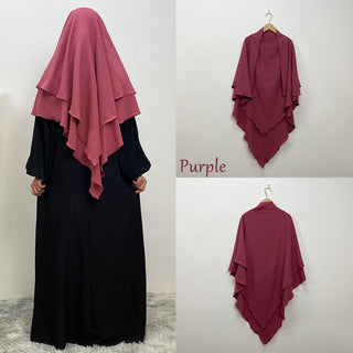 2307# Crepe Khimar Scarves Fashion Muslim - Premium 服装 from CHAOMENG - Just $12.90! Shop now at CHAOMENG MUSLIM SHOP