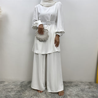 2335+9003#  Eid Latest Nida Classy Long Top And Elastic High Waist Pant With Lining Fashion Woman Suit 服装 CHAOMENG chaomeng.myshopify.com White / S (5'0-5'1) White S (5'0-5'1) 