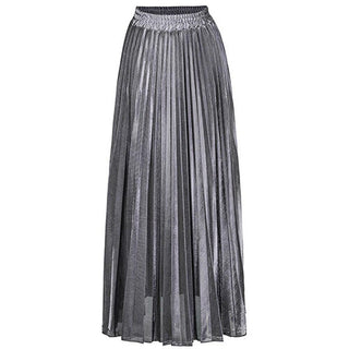 3042#New Arrival Women Elegant Satin Pleated Autumn Winter Fashion - Premium  from Chaomeng Store - Just $29.90! Shop now at CHAOMENG MUSLIM SHOP