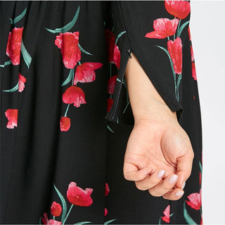 5080# Dubai Latest Model Woman Kimono Flower Chiffon Dress - Premium 服饰与配饰 from CHAOMENG - Just $22.90! Shop now at CHAOMENG MUSLIM SHOP