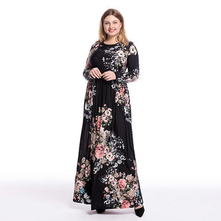 5089# Casual daily long sleeve dress jersey black maxi wrap waist dresses - Premium  from CHAOMENG MUSLIM SHOP - Just $25.90! Shop now at CHAOMENG MUSLIM SHOP