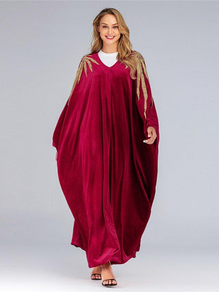 6174#Muslim Batwing Sleeve Fashion Dress Caftan Abaya - Premium  from Chaomeng Store - Just $29.90! Shop now at CHAOMENG MUSLIM SHOP