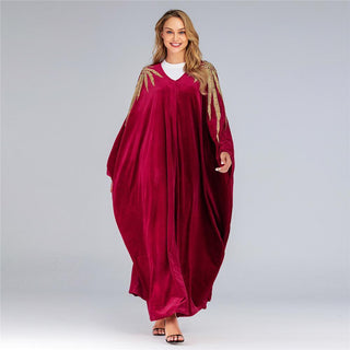 6174#Muslim Batwing Sleeve Fashion Dress Caftan Abaya - Premium  from Chaomeng Store - Just $29.90! Shop now at CHAOMENG MUSLIM SHOP