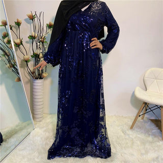 6184# Middle East Luxury lace Long Abaya - Premium  from CHAOMENG - Just $32.90! Shop now at CHAOMENG MUSLIM SHOP