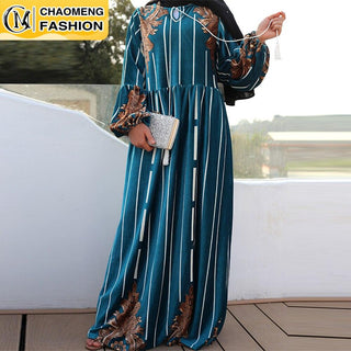 6244#Dubai Abaya Fashion Velvet Muslim Women Maxi Dress - Premium  from Chaomeng Store - Just $29.90! Shop now at CHAOMENG MUSLIM SHOP