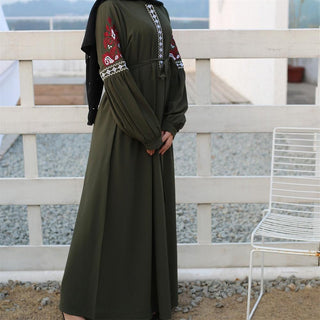 6267#Middle East Fashion Robe Chiffon Embroidered Casual Dress - Premium  from Chaomeng Store - Just $29.90! Shop now at CHAOMENG MUSLIM SHOP