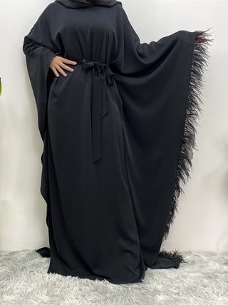 6317#Muslim Fashion Women Islamic Clothing Caftan Dubai Butterfly Bat Sleeves Muslim Dresses [product_type] Chaomeng Store chaomeng.myshopify.com Black （黑色） / One Size / China Black （黑色） One Size China