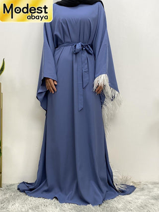 6317#Muslim Fashion Women Islamic Clothing Caftan Dubai Butterfly Bat Sleeves Muslim Dresses [product_type] Chaomeng Store chaomeng.myshopify.com 