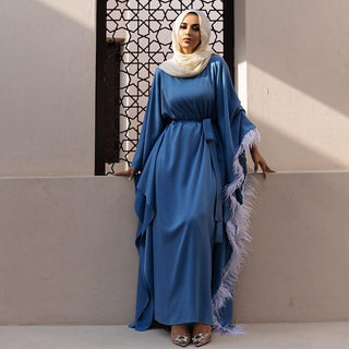 6317#Muslim Fashion Women Islamic Clothing Caftan Dubai Butterfly Bat Sleeves Muslim Dresses - Premium  from Chaomeng Store - Just $29.90! Shop now at CHAOMENG MUSLIM SHOP