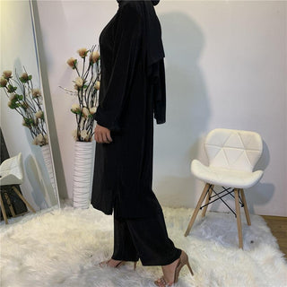 6331#Eid Mubarak Abaya Dubai Tops And Pants Set - Premium  from Chaomeng Store - Just $32.90! Shop now at CHAOMENG MUSLIM SHOP