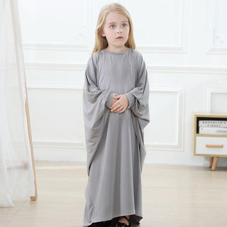 6379#Ramadan Abaya Modest Fashion Little Girls Dress Muslim Kids Clothes Children Robe Vetement Fille Princess Vestidos Ensembles CHAOMENG MUSLIM SHOP muslim abaya dress