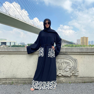 6402# New Fashion Casual Dress CHAOMENG MUSLIM SHOP muslim abaya dress