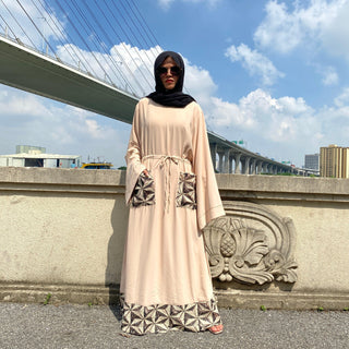 6402# New Fashion Casual Dress CHAOMENG MUSLIM SHOP muslim abaya dress