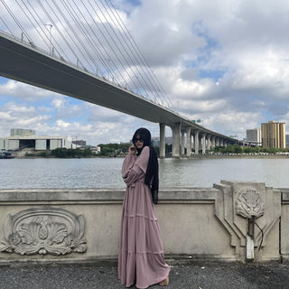 6420#Latest High Quality Dress For Muslim Women Robe Femme Hiver Elegant Fashion Beautiful Muslim Dress CHAOMENG MUSLIM SHOP muslim abaya dress