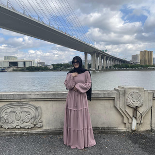 6420#Latest High Quality Dress For Muslim Women Robe Femme Hiver Elegant Fashion Beautiful Muslim Dress CHAOMENG MUSLIM SHOP muslim abaya dress