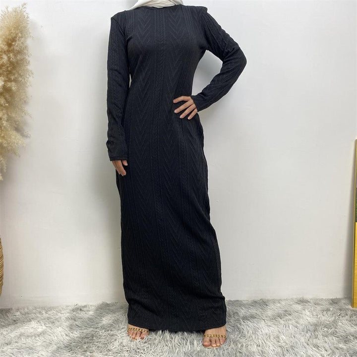 64350# 6 color Winter Long Sleeve Knitted Muslim Dress - CHAOMENG MUSLIM SHOP CHAOMENG-HK Ramadan & Eid Dresses for Girls 64350# 6 color Winter Long Sleeve Knitted Muslim Dress - CHAOMENG MUSLIM SHOP CHAOMENG-HK Ramadan & Eid Dresses for Girls