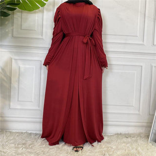 6474#New Arrivals Arab Fashion Long Sleeve Abaya CHAOMENG MUSLIM SHOP muslim abaya dress