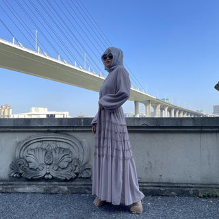 6527#Musulman De Mode Abaya Dubai Elegant Fashion Hijab Dress CHAOMENG MUSLIM SHOP muslim abaya dress