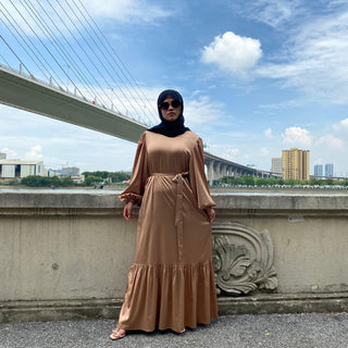 6531#Musulman De Mode Abaya Dubai Elegant Fashion Hijab Dress CHAOMENG MUSLIM SHOP muslim abaya dress