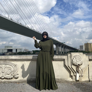 6533#Ramadan Modest Vestidos De Mujer Turkey Kaftan Islam Clothing Abaya CHAOMENG MUSLIM SHOP muslim abaya dress