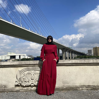  6533#Ramadan Modest Vestidos De Mujer Turkey Kaftan Islam Clothing Abaya CHAOMENG MUSLIM SHOP 