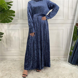 6570#New Arrivals Arab Fashion Printed Lantern Sleeve Muslim Dress CHAOMENG MUSLIM SHOP muslim abaya dress