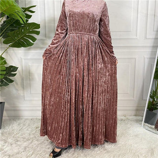 6570#New Arrivals Arab Fashion Printed Lantern Sleeve Muslim Dress CHAOMENG MUSLIM SHOP muslim abaya dress