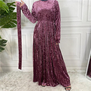 6570#New Arrivals Arab Fashion Printed Lantern Sleeve Muslim Dress CHAOMENG MUSLIM SHOP muslim abaya dress