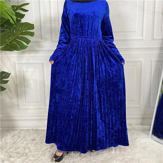 6570#New Arrivals Arab Fashion Printed Lantern Sleeve Muslim Dress CHAOMENG MUSLIM SHOP muslim abaya dress