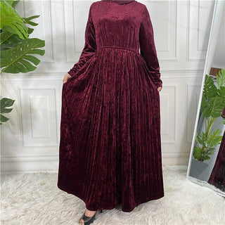 6570#New Arrivals Arab Fashion Printed Lantern Sleeve Muslim Dress CHAOMENG MUSLIM SHOP muslim abaya dress