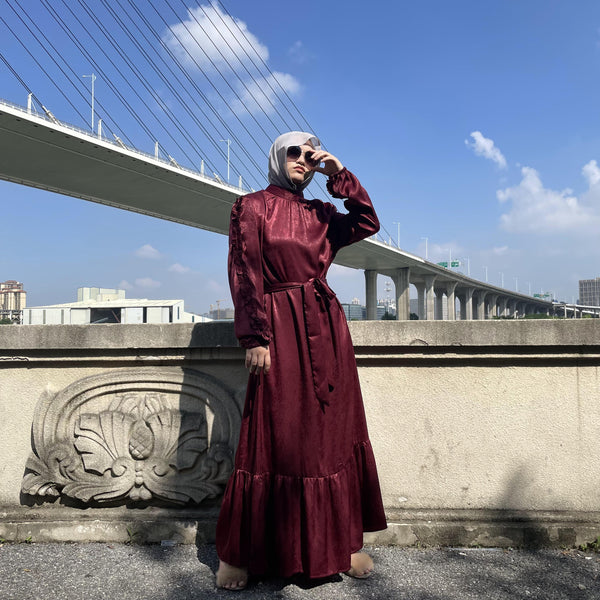 6582#New Design Somali Dirac Baati Musulmane Evening Dress CHAOMENG MUSLIM SHOP muslim abaya dress