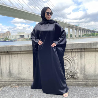 6617#New Satin Fashion Dress CHAOMENG MUSLIM SHOP muslim abaya dress