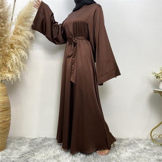 6622# 10 Colors Abaya Muslim Dresses Long Flare Sleeve EID Ramadan CHAOMENG MUSLIM SHOP muslim abaya dress
