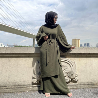 6632#New Turkey Kimono Tunic Muslim Clothing 7 Color CHAOMENG MUSLIM SHOP muslim abaya dress