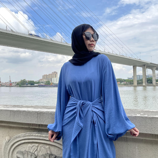 6632#New Turkey Kimono Tunic Muslim Clothing 7 Color CHAOMENG MUSLIM SHOP muslim abaya dress