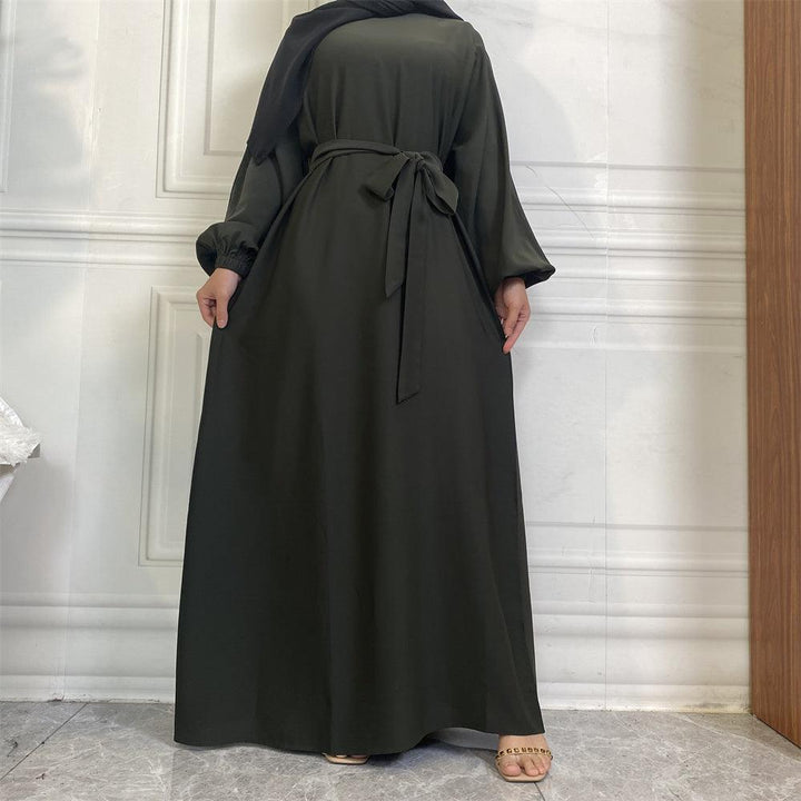 6673# New arrival slim sleeves elastic cuff plain color closed abaya slip dress with pockets - CHAOMENG MUSLIM SHOP CHAOMENG-HK Ramadan & Eid Dresses for Girls 6673# New arrival slim sleeves elastic cuff plain color closed abaya slip dress with pockets - CHAOMENG MUSLIM SHOP CHAOMENG-HK Ramadan & Eid Dresses for Girls