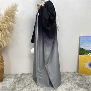 6750# 6 Colors Stunning Gradient Batwing Sleeve Open Cardigan CHAOMENG MUSLIM SHOP muslim abaya dress