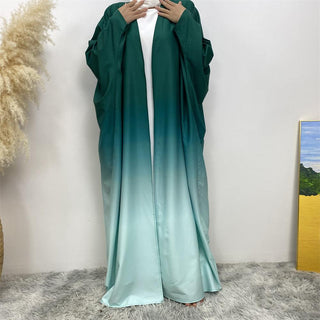 6750# 6 Colors Stunning Gradient Batwing Sleeve Open Cardigan CHAOMENG MUSLIM SHOP muslim abaya dress