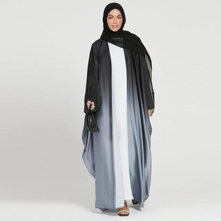 6750# 6 Colors Stunning Gradient Batwing Sleeve Open Cardigan CHAOMENG MUSLIM SHOP muslim abaya dress