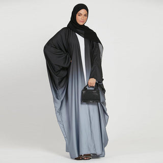 6750# 6 Colors Stunning Gradient Batwing Sleeve Open Cardigan CHAOMENG MUSLIM SHOP muslim abaya dress