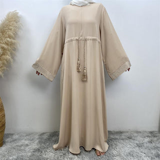 6758#  Eid High Quality Woman Fahsion Loose sleeves With beading Muslim Dress 服装 CHAOMENG chaomeng.myshopify.com 