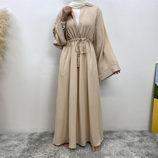 6758#  Eid High Quality Woman Fahsion Loose sleeves With beading Muslim Dress 服装 CHAOMENG chaomeng.myshopify.com 