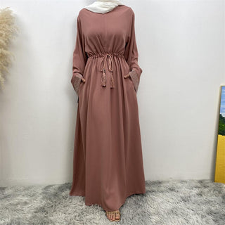 6758#  Eid High Quality Woman Fahsion Loose sleeves With beading Muslim Dress 服装 CHAOMENG chaomeng.myshopify.com 