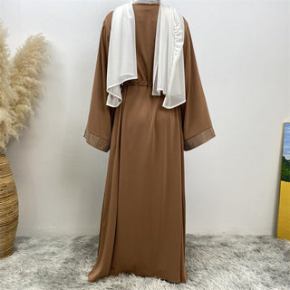 6758#  Eid High Quality Woman Fahsion Loose sleeves With beading Muslim Dress 服装 CHAOMENG chaomeng.myshopify.com 