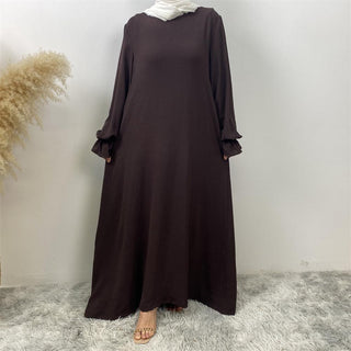 6778+2339# Ramadan New 2 PCS Abaya Set Bubble Crepe Long Khimar With Side Hole And Pleated Cuff With Pockets Classy Dress 服装 CHAOMENG chaomeng.myshopify.com 