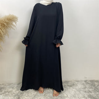 6778+2339# Ramadan New 2 PCS Abaya Set Bubble Crepe Long Khimar With Side Hole And Pleated Cuff With Pockets Classy Dress 服装 CHAOMENG chaomeng.myshopify.com 