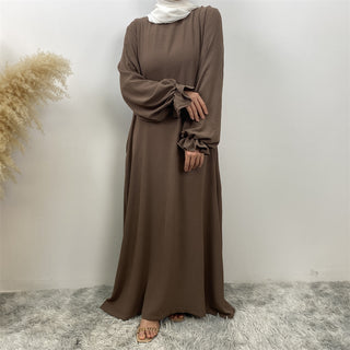 6778+2339# Ramadan New 2 PCS Abaya Set Bubble Crepe Long Khimar With Side Hole And Pleated Cuff With Pockets Classy Dress 服装 CHAOMENG chaomeng.myshopify.com 