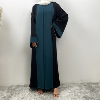 6780#  Arabic Clothing-Women's Double Color, Matching Faux 2 Pieces Dress, Versatile Lady Classy Abaya Eid 服装 CHAOMENG chaomeng.myshopify.com Dark Green （墨绿） / S （5‘0-5'1） Dark Green （墨绿） S （5‘0-5'1） 
